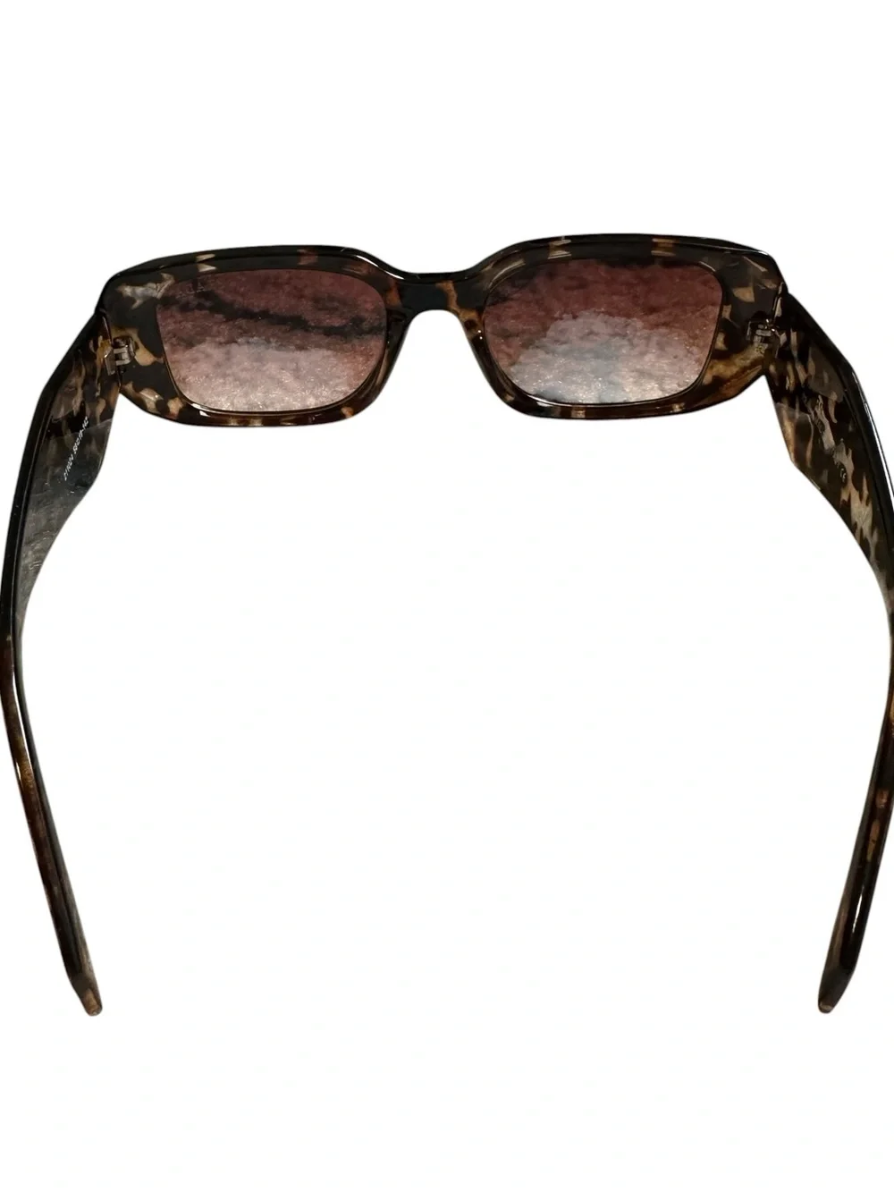 Designer Inspired Tortoise Sunglasses Rectangle Y2K Retro Brown Lens Trendie OS
